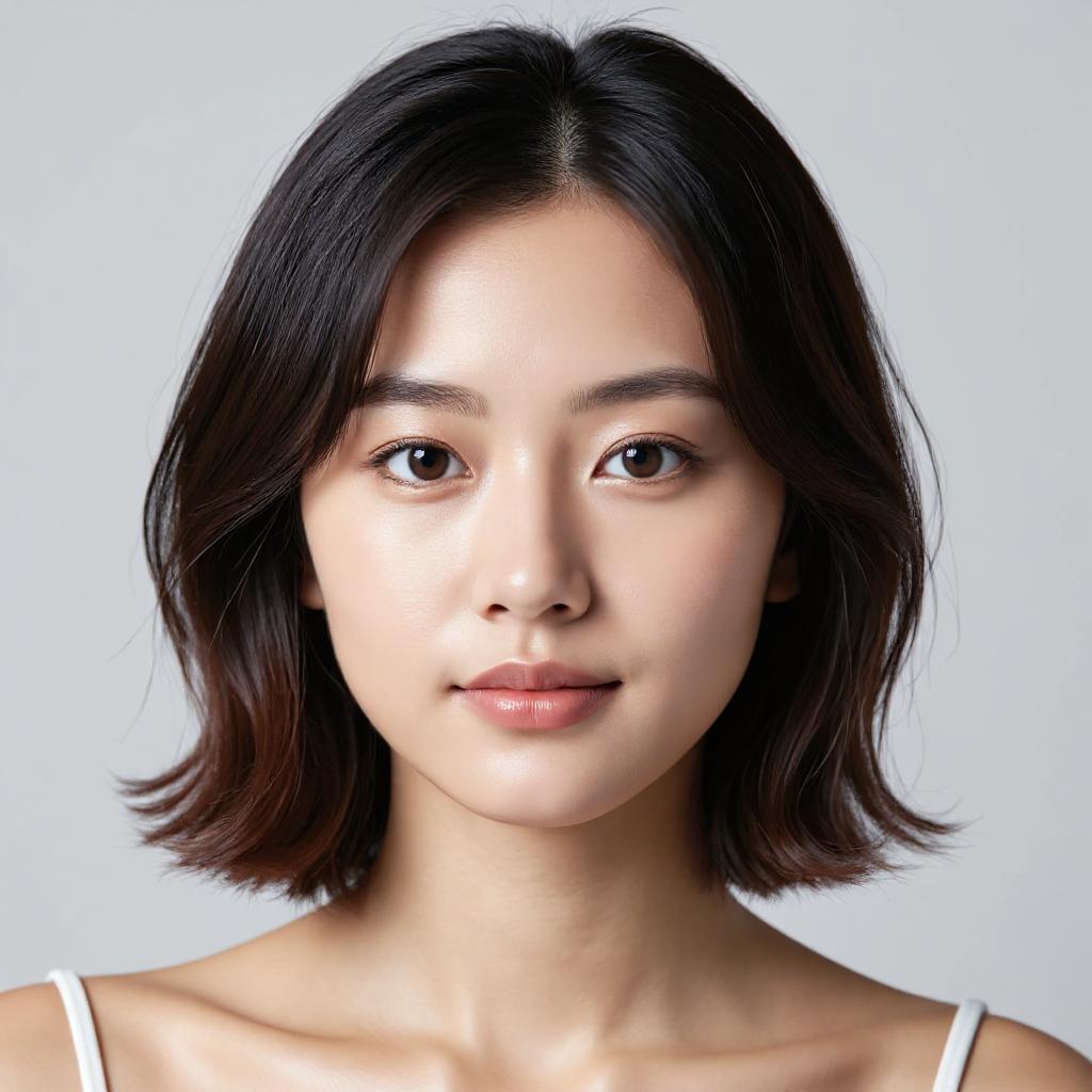 Layered Medium Hair